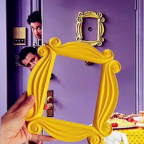 Cornice porta peephole giallo - cornice,